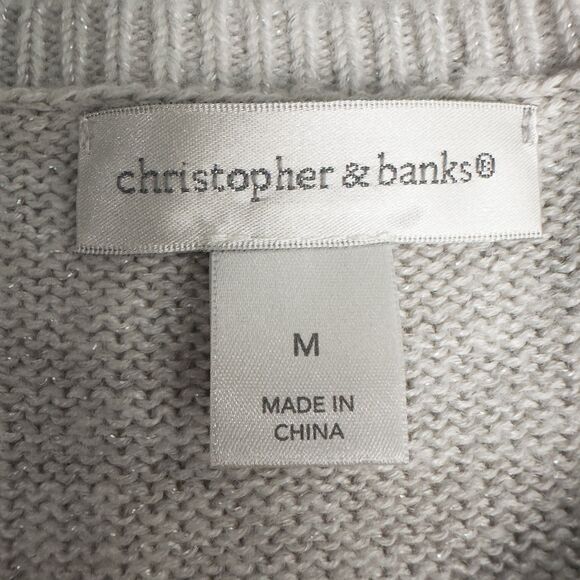 Christopher & Banks Polar Bear Christmas Gifts Sweater Womens Medium Holiday - Picture 3 of 15